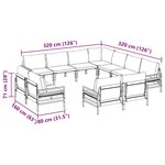 vidaXL Ensemble de canapé de jardin Anthracite Acier