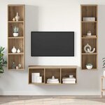 vidaXL Ensemble de meubles TV 3 Pièces chêne artisanal 37 x 37 x 142.5 cm