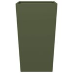 vidaXL Jardinière vert olive 45x45x75 cm acier