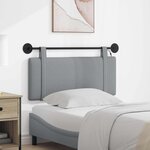 vidaXL Tête de lit suspendue Gris clair Tissu