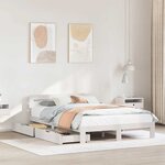 vidaXL Cadre de lit sans matelas blanc 120x200 cm bois de pin massif