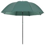 vidaXL Parapluie de pêche Vert 220x193 cm