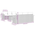 vidaXL Salon de jardin avec coussins 7 Pièces beige résine tressée