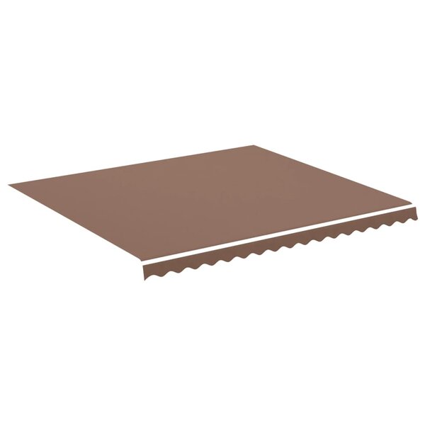 vidaXL Tissu de remplacement pour auvent Marron 4x3 5 m