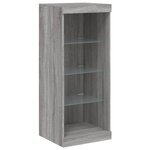 vidaXL Buffet avec lumières LED sonoma gris 162x37x100 cm
