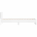 vidaXL Cadre de lit sans matelas avec lumières LED blanc 75x190 cm