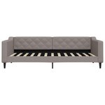 vidaXL Lit de jour avec gigogne sans matelas taupe 90x200 cm
