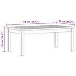 vidaXL Table basse Acacia clair 90 x 50 x 36 cm Bois d'Acacia Massif