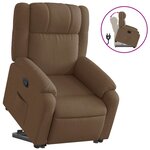 vidaXL Fauteuil inclinable Marron Tissu