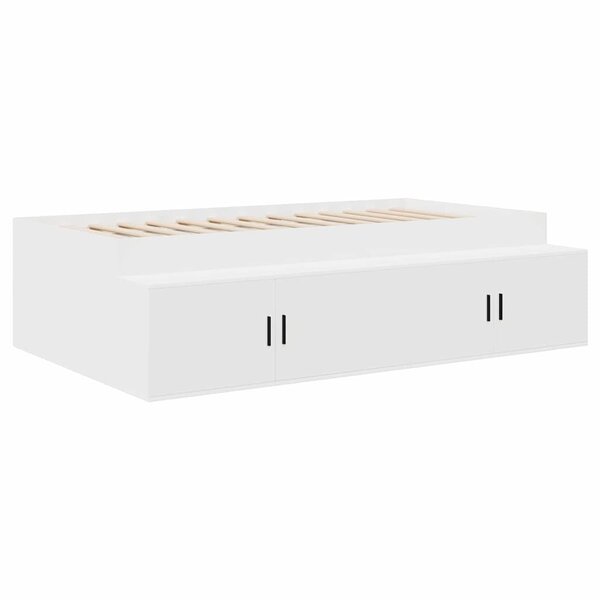 vidaXL Cadre de lit avec rangement avec stockage Blanc 100 x 200 cm