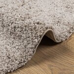vidaXL Tapis shaggy PAMPLONA poils longs moderne beige Ø 80 cm