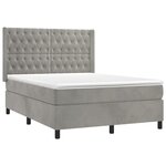 vidaXL Sommier à lattes de lit matelas et LED Gris clair 140x200 cm