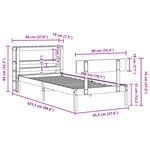 vidaXL Cadre de lit sans matelas blanc 90x200 cm bois de pin massif