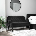 vidaXL Banc avec dossier noir 119 5x64 5x75 cm velours