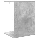 vidaXL Table d'appoint Gris béton 45 x 40 x 62 5 cm Bois d'ingénierie
