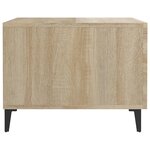vidaXL Tables basses avec pieds en métal 2 Pièces Chêne sonoma 50x50x40cm