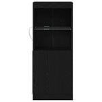 Buffet vidaXL avec lumières LED Chêne Noir 41x37x100 cm