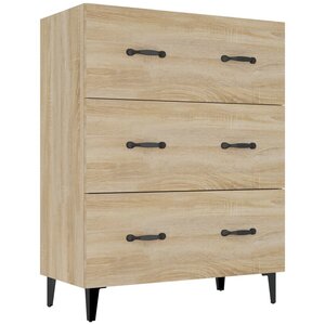 vidaXL Buffet chêne sonoma 69 5x34x90 cm bois d'ingénierie