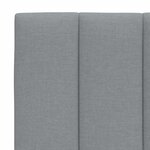 vidaXL Coussin de tête de lit Hanko gris clair 180 cm tissu