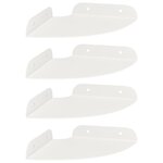 vidaXL Étagère Flottante d'Angle 4 pc Blanc 15 x 15 x 2 cm
