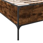 vidaXL Cadre de lit sans matelas chêne fumé 75x190 cm