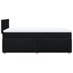 vidaXL Sommier à lattes de lit avec matelas Noir 90x200 cm Tissu