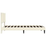 vidaXL Cadre de lit Crème 90 x 190 cm Tissu en velours côtelé