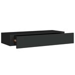 vidaXL Étagère à tiroir murale Noir 60x23 5x10 cm MDF