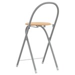 vidaXL Ensemble de bar 3 Pièces gris et marron bois d'ingénierie et fer