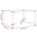 vidaXL Pieds de table basse cadre en O 80x70x43 cm acier