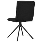 vidaXL Chaises à manger lot de 6 noir tissu