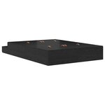 vidaXL Cadre de lit avec rangement Chêne noir 160 cm Bois d'ingénierie