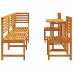 vidaXL Ensemble bistro de jardin 6 Pièces Marron Bois d'acacia massif