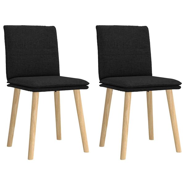 vidaXL Chaises à manger lot de 2 noir tissu