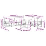 vidaXL Ensemble de canapés d'extérieur 8 pc Naturel et Beige
