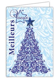 Carte meilleurs vœux avec enveloppe sapin de noël avec collage étoile relief 3d