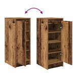 vidaXL Armoire à chaussures vieux bois 29 5x34x76 cm bois ingénierie