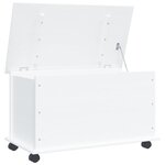 vidaXL Coffre de rangement et roulettes ALTA blanc bois massif de pin