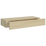 vidaXL Étagère à tiroir murale chêne 60x23 5x10 cm MDF