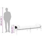 vidaXL Banc de jardin avec coussin noir résine tressée acacia