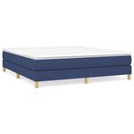 vidaXL Cadre de lit Bleu 160x200 cm Tissu