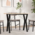 vidaXL Table à manger cadre en Y 100x50x75 5 cm bois pin massif fonte