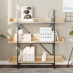 vidaXL Bibliothèque à 3 niveaux chêne sonoma 100x33x108 5 cm