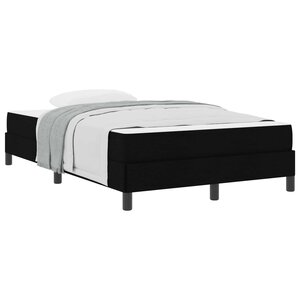 vidaXL Lit à ressorts avec matelas Noir 120 x 200 cm tissu
