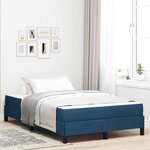 vidaXL Lit à ressorts avec matelas Bleu 120 x 200 cm tissu