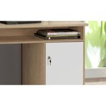 FINLANDEK Bureau TYÖ contemporain décor chene et blanc - L 126 cm