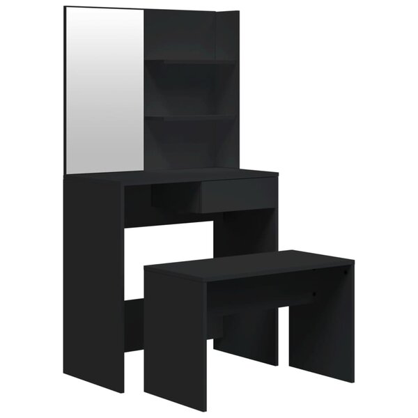 vidaXL Ensemble de coiffeuse noir 74 5x40x141 cm