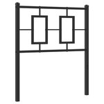 vidaXL Tête de lit métal noir 80 cm