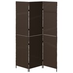 Classeur vidaXL 3 Panneaux Pliable Marron 146x180 cm Poly Rattan