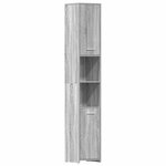 vidaXL Armoire de bain Sonoma gris 30x30x183 5 cm Bois d'ingénierie